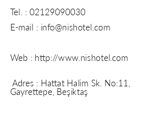 Nish Suites Otel iletiim bilgileri